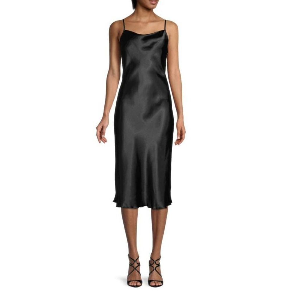 Bebe women dress 703295 black polyester USA made sz M $99